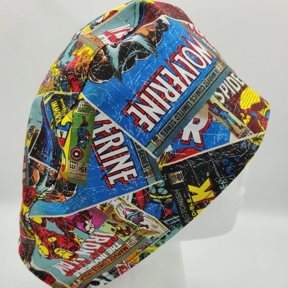 Marvel Comic Book Retro Surgical Scrub Cap - Picture 1 of 3